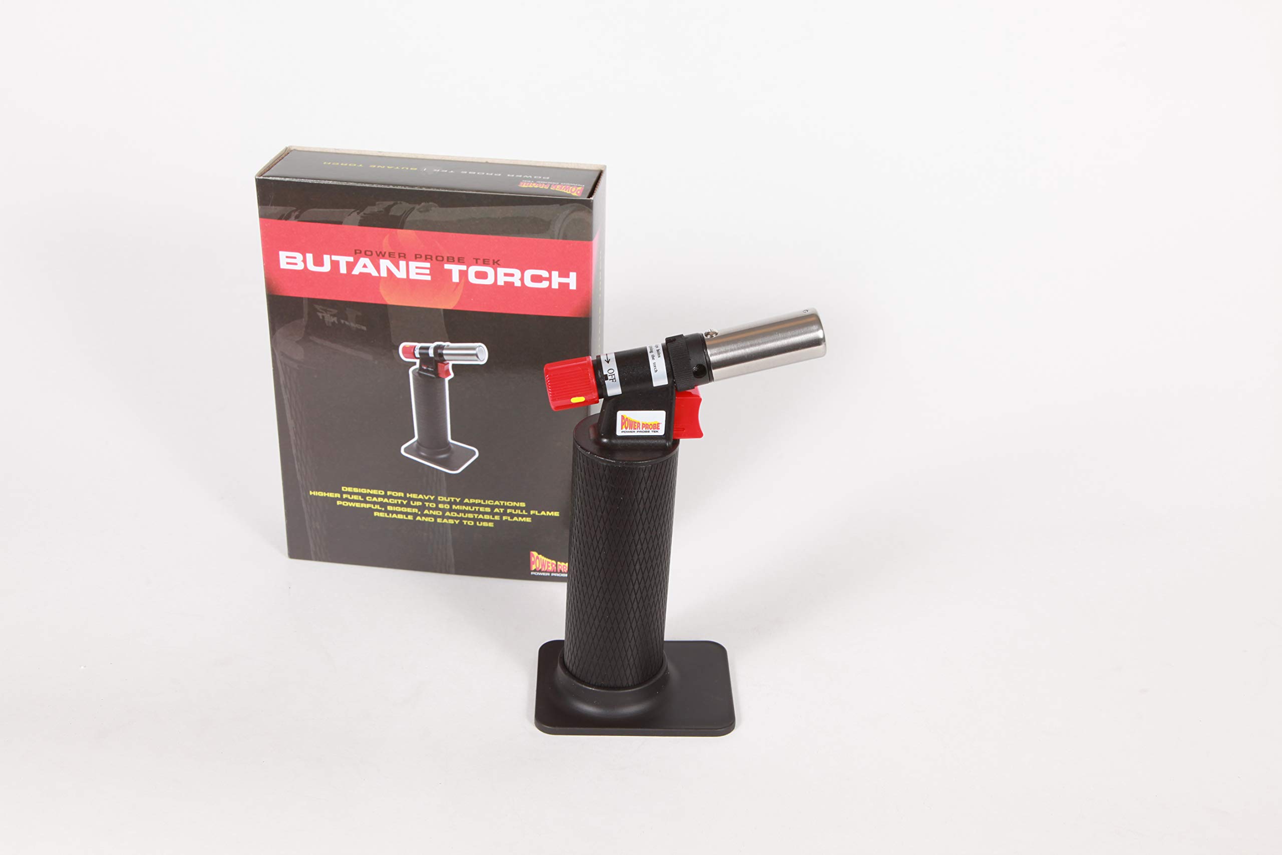 Power Probe Black Butane Torch (PPBT) [Car Test Tool, Electronic Ignition, Large Fuel Capacity, Adjustable Flame, for Soldering, Heat Shrinking] - Image 4