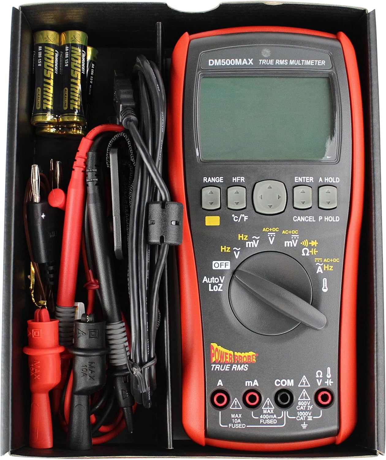 Power Probe DM500MAX Advanced Digital Multimeter Tester - Amperage, Ohm, and Voltage Meter - Bonus K-Type Thermocouple for Temperature Readings - Electric Tester Tool for Home and Auto - Image 6