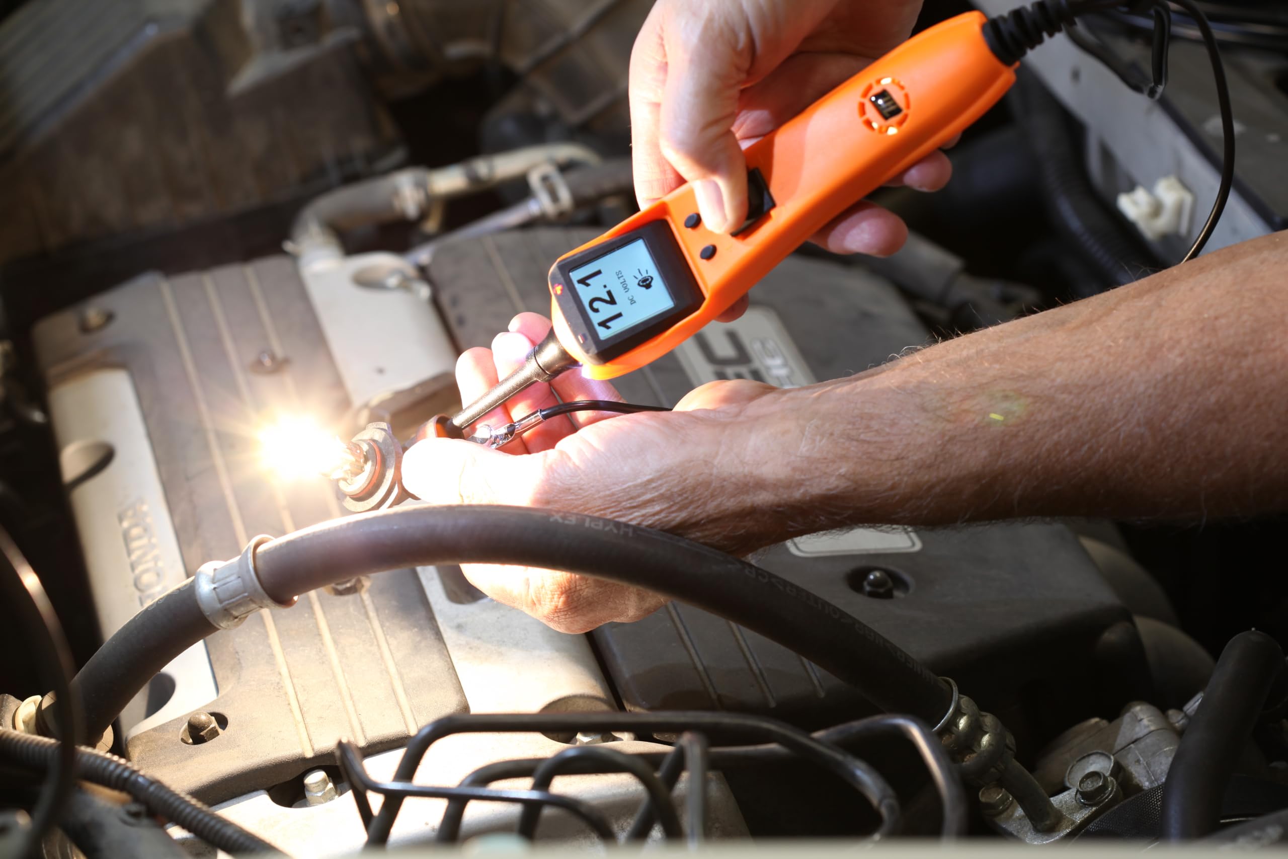 Power Probe PP3EZORGAS Circuit Tester Bundle with Amp & PWM Tips – Includes Learning Mode, Live Current Testing, and Pulse Width Modulation Measurement (12-24V Systems) - Image 3