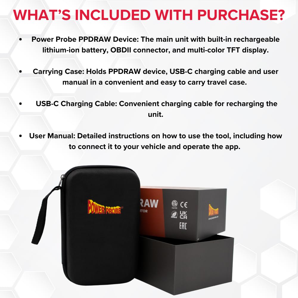 Power Probe PPDRAW Automotive Battery Voltage and Parasitic Draw Monitor with OBDII Connection - Image 6