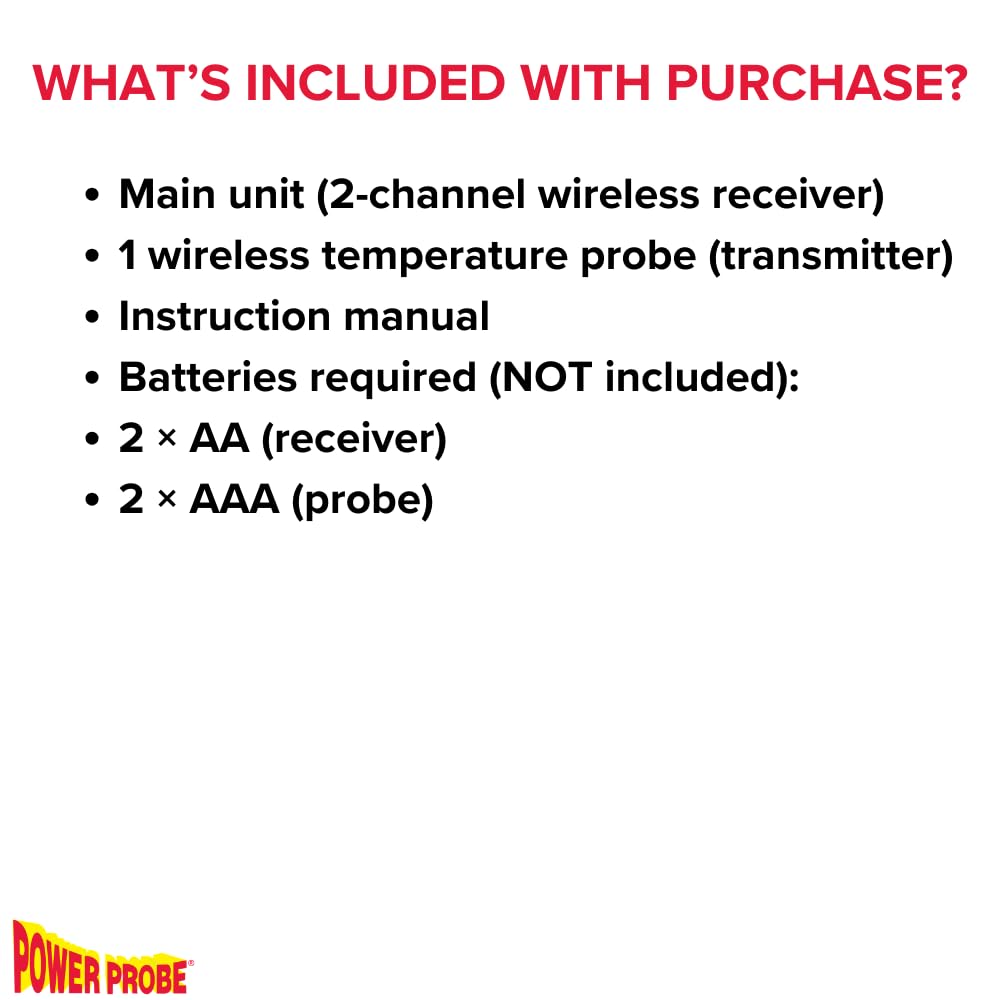 Power Probe Temperature Probe Kit (TEMPKIT) [Dual-Zone Digital Thermometer, Wireless Temperature Readings, Additional Wireless Probe Accessory] - Image 6